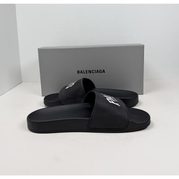 Size 40EU/7US - Balenciaga Black Rubber Pool Sandals? NEW/RETAIL $400! main image 6